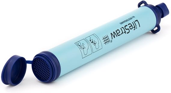 filtro de agua portátil, purificador de agua para senderismo, filtro LifeStraw para supervivencia