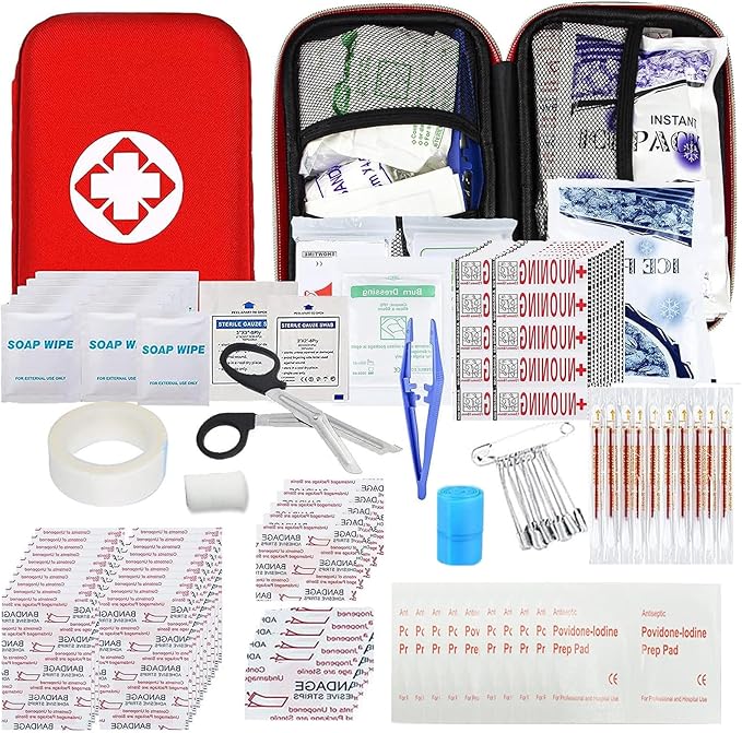 Kit de emergencia con 275 piezas, ideal para el hogar, automóvil, senderismo y situaciones tácticas de supervivencia.